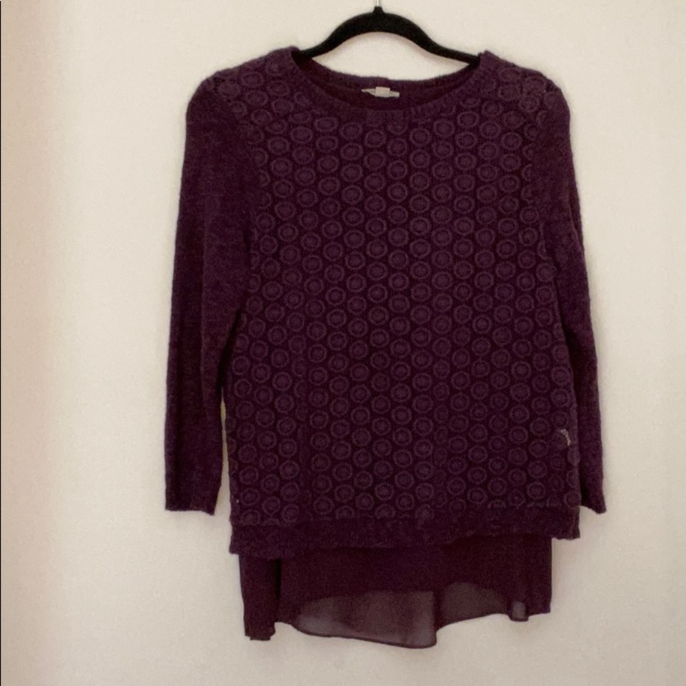 Lucky Brand mixed material top